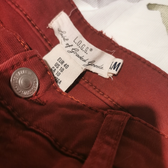 H&M L.O.G.G. Skinny Jeans - Rust Colour - Picture 2 of 5